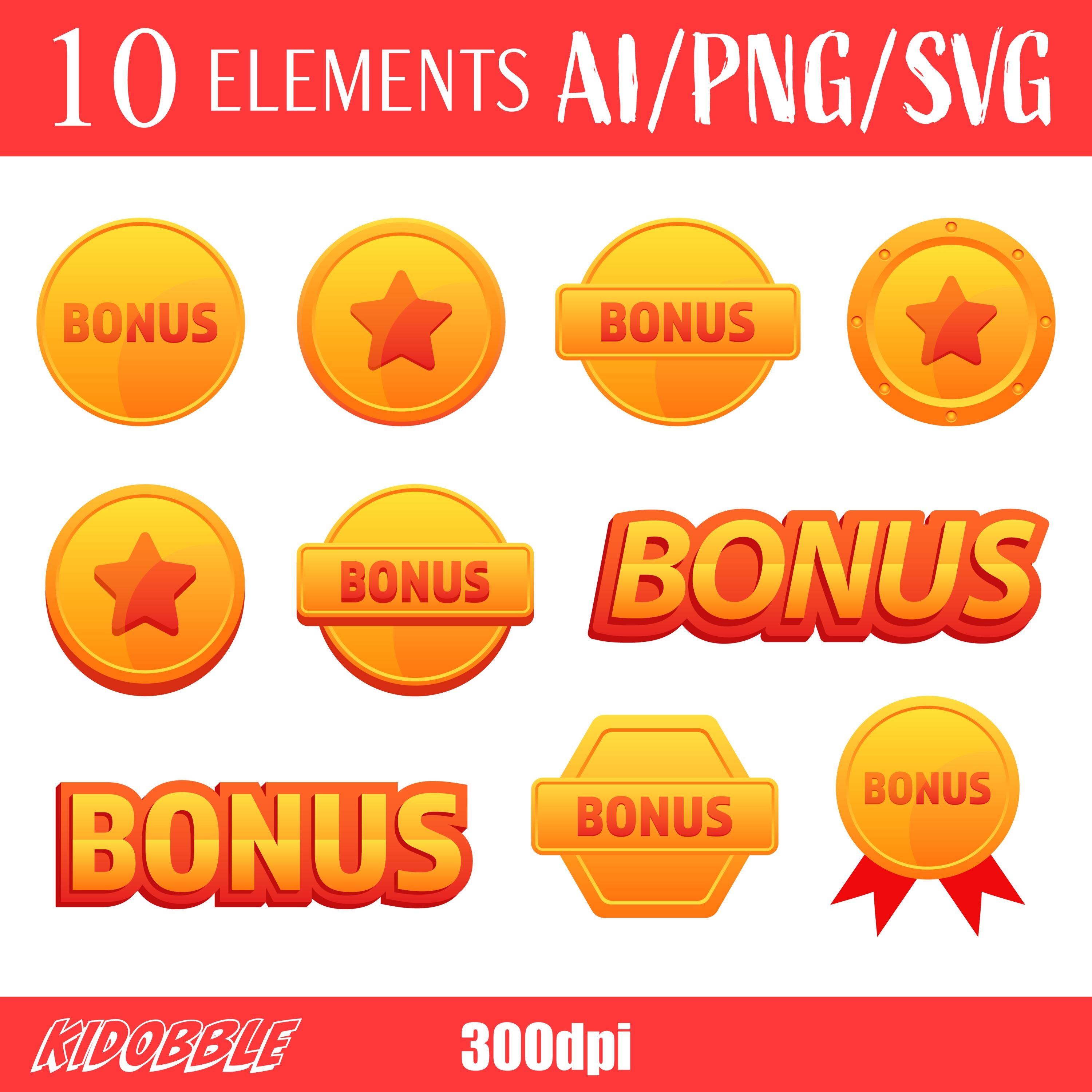 Bonus Icon Clipart Vector Reward Symbol Digital Illustration Gift Badge ...