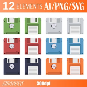 Floppy Disk Clipart Vector Design Disk Clipart Floppy Disk Illustrations Digital Floppy Disk Clipart Vector Art Vintage Disk Clipart Vector