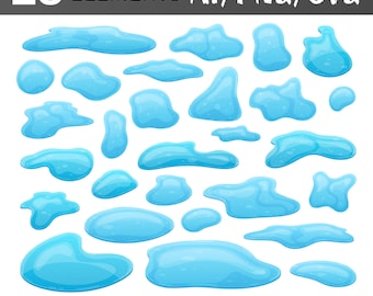 Diseño de imágenes prediseñadas de líquido Diseño de arte de agua líquida Ilustración de líquido Imágenes prediseñadas Gráficos de líquido Arte líquido digital Vector de líquido imprimible