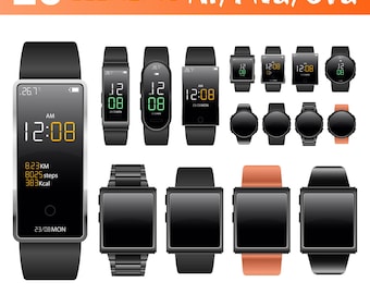 Smartwatch Clipart Vector Digital Watch Modern Smartwatch Clipart Illustration Smartwatch Design Clipart Digital Watch Printable Smartwatch