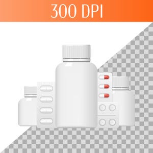 Medical Pills Health Supplement Vitamins Capsules Digital Vector Art Healthy Life Vector Clipart Design Medical Pill Bottles Printable image 2