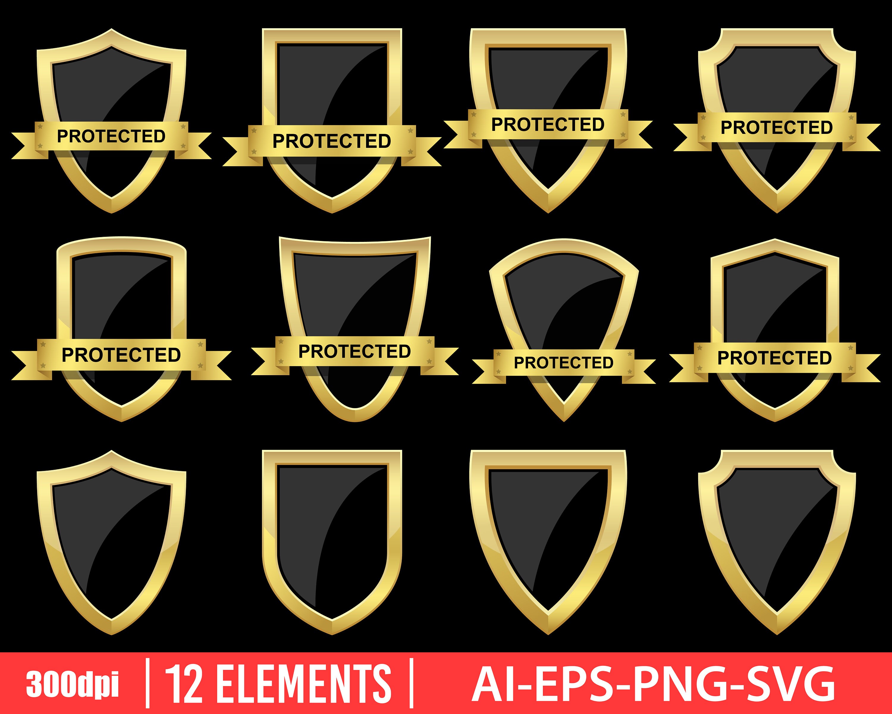 Protection Shield Clipart Vector Design Illustration. Protection Shield ...