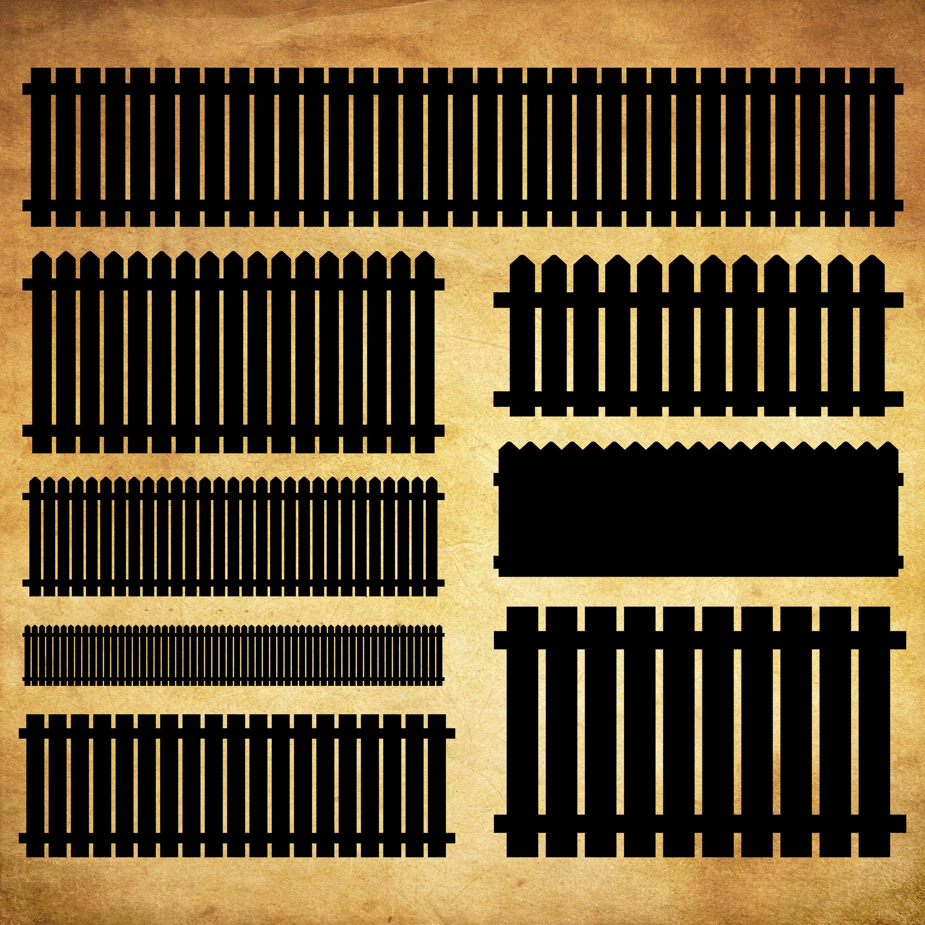 Rustic Boundaries Wooden Fence Rustic Boundary Outdoor Decor Vector Art Garden Barrier ...