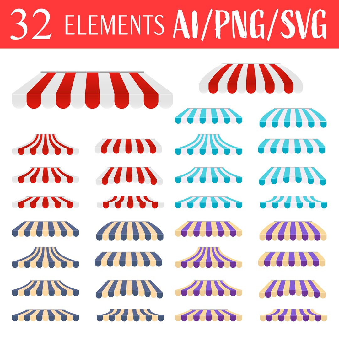 Tent Sunshade Clipart Vector Outdoor Camping Illustration Summer Beach ...