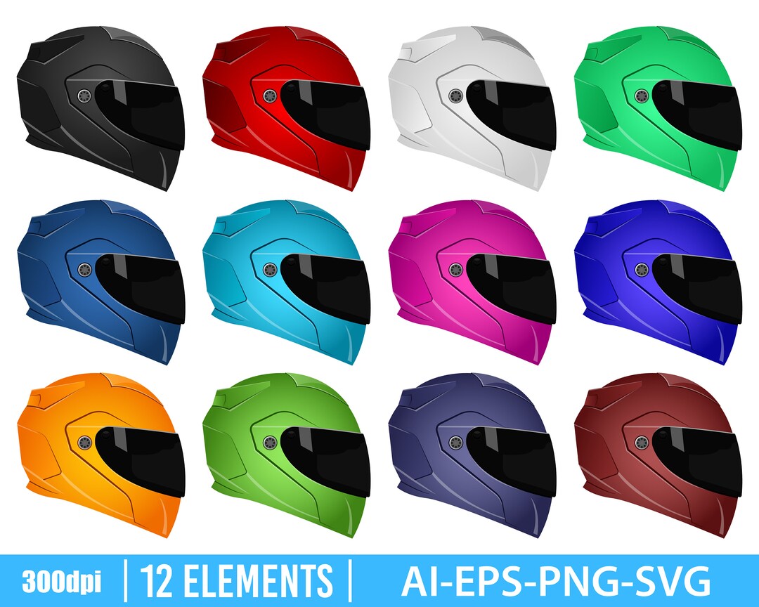 Motorcycle Helmet Clipart Vector Design Illustration. Motorcycle Helmet
