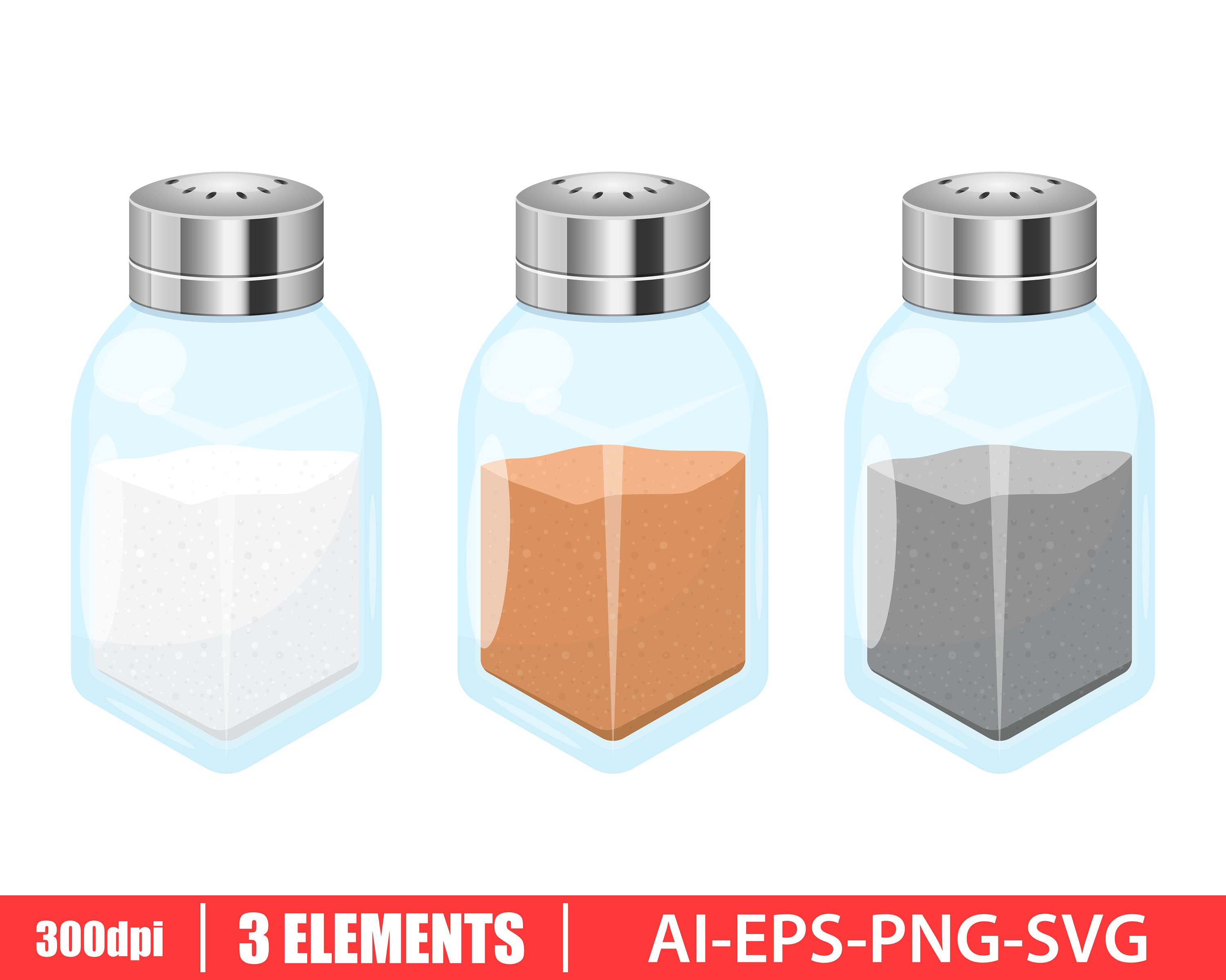 Salt and Pepper Clipart Vector Design Illustration. Salt and Etsy Hong Kong