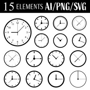 Clock Icon Timekeeping Device Hour Minute Vector Art Watch Symbol Digital Illustration Timer Clipart Printable Design Downloadable