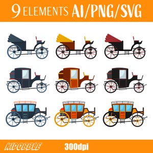 レトロな馬車 ヴィンテージ輸送 歴史的車両 ベクターアート アンティーク乗り物 デジタルイラスト クラシッククリップアート 印刷可能なデザイン