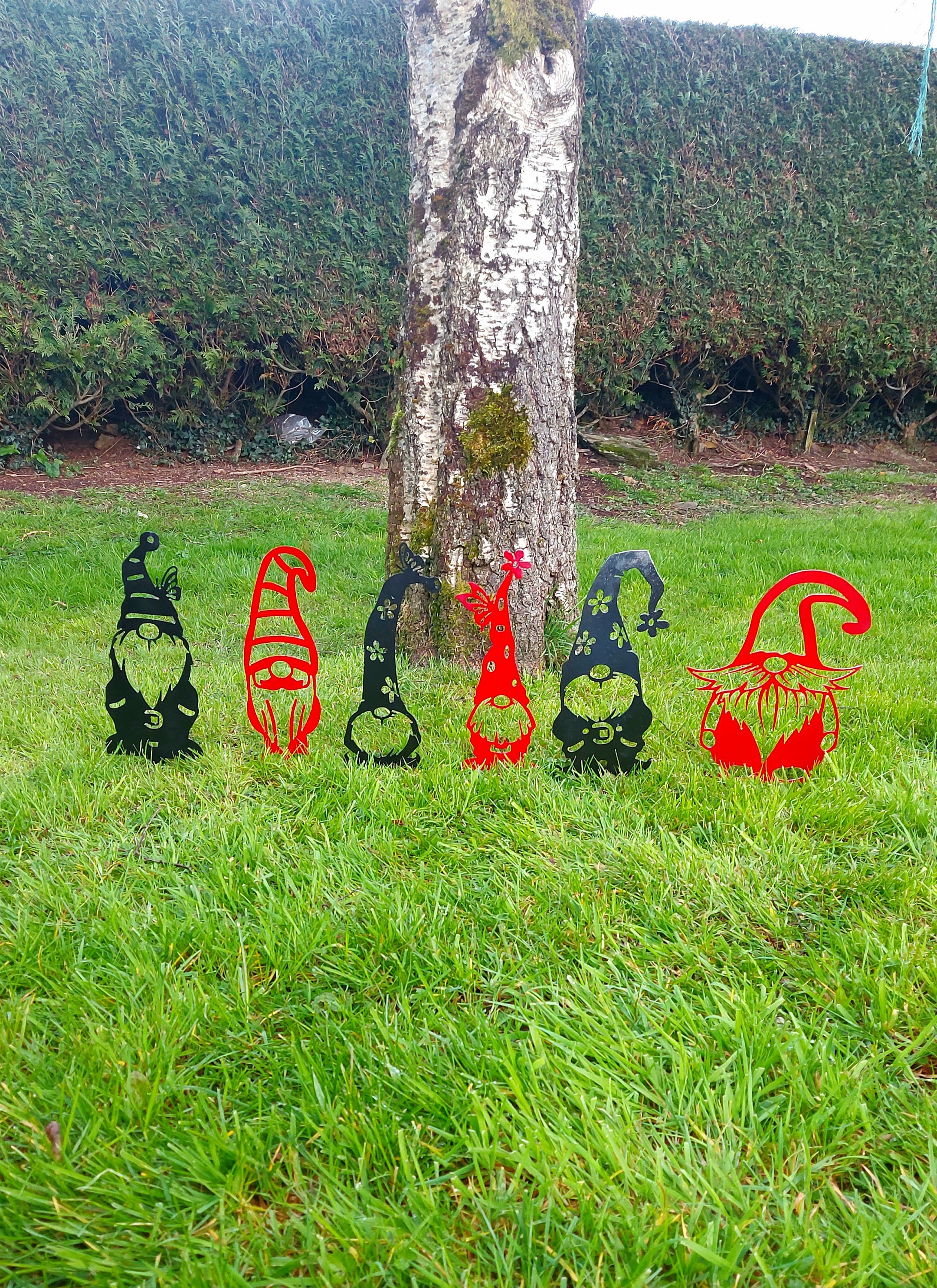 4 Pack Metal Garden Gnomes Etsy UK