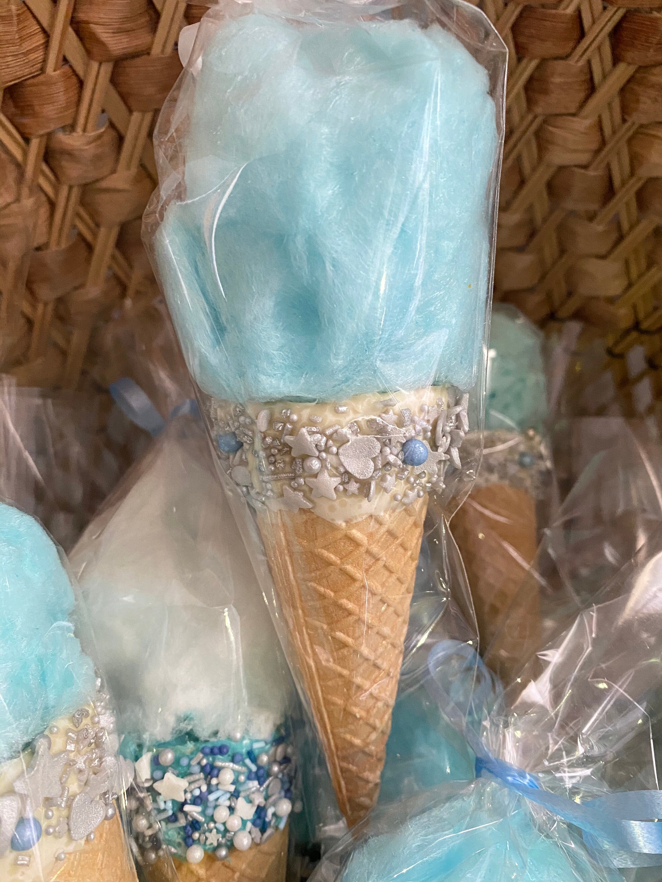 Winter wonderland Frozen Candy floss cones Favours Treats Etsy