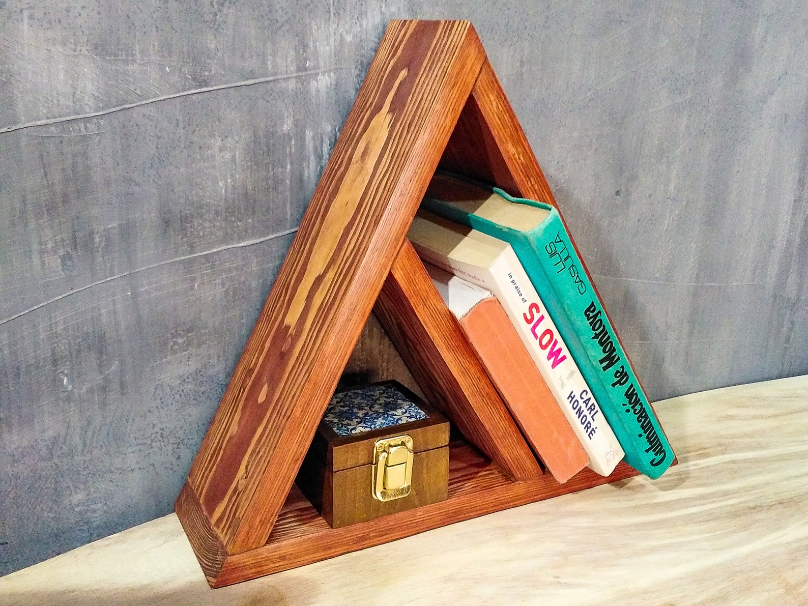 Triangle Shelf / Solid Wood Shelf / Rustic Shelf / Wall Decò / Etsy