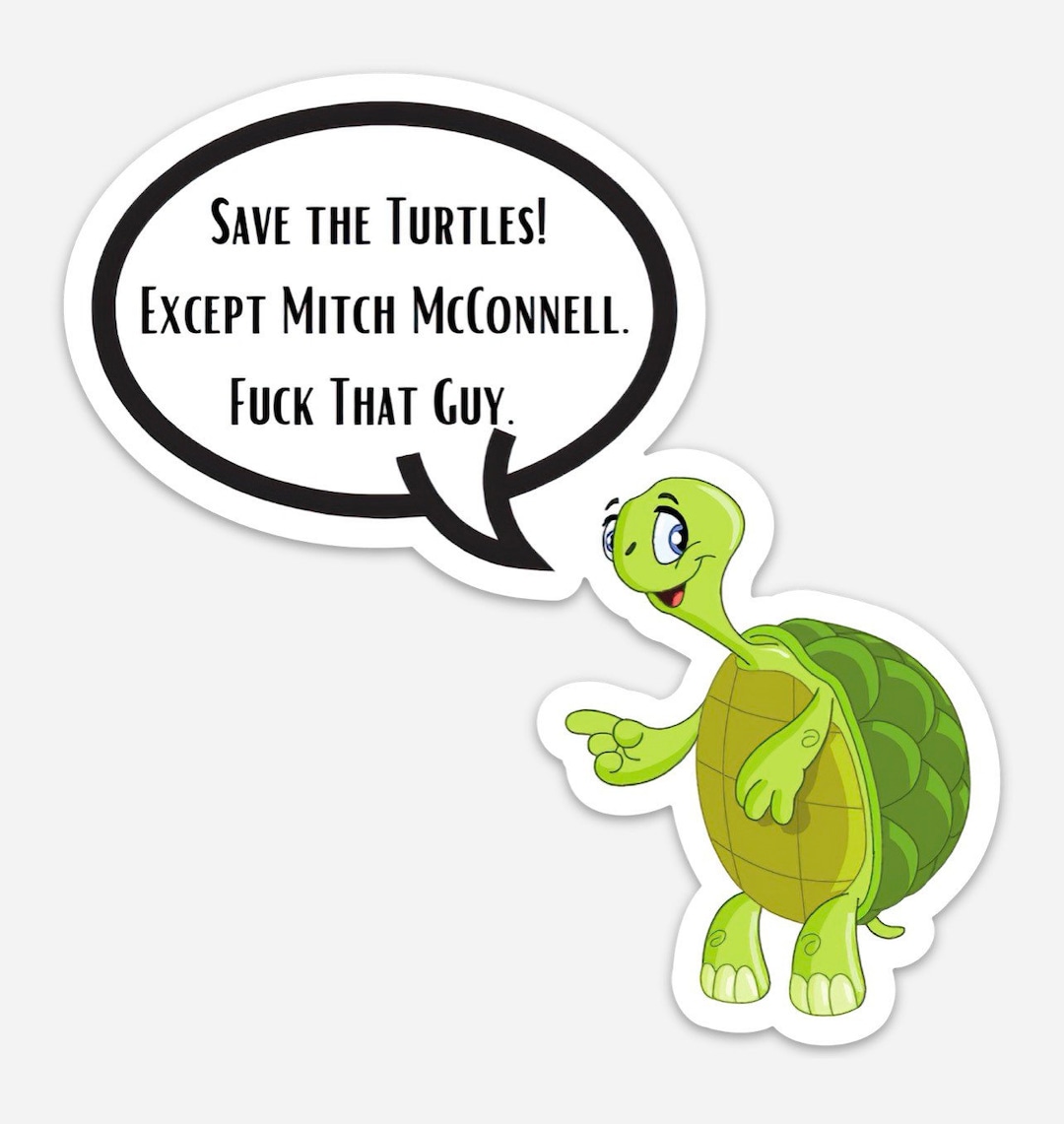 Save the Turtles Fuck Mitch Mcconnell Vinyl Sticker - Etsy