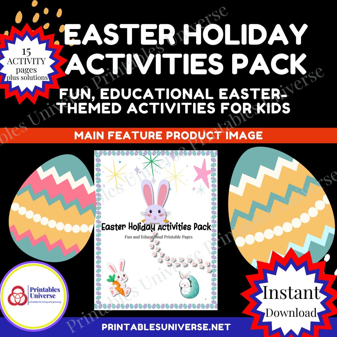Easter Printable Pack for Kids - Fun & Educational Easter Worksheets - Etsy