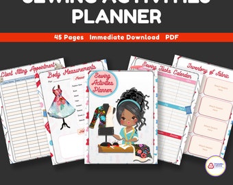 Sewing Activities Planner: A practical planner for hobbyists and seamstresses, instant download, for planning all your sewing projects.