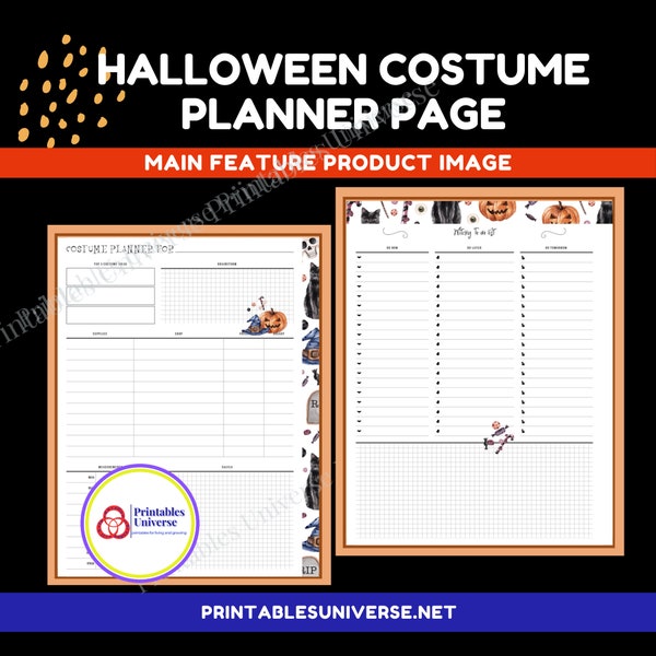 Costume Planner Etsy