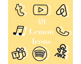 picture App Store Icon Aesthetic Yellow chloescreativespace on etsy