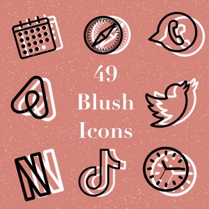 iOS14 Custom App Icons Blush | iPhone | Aesthetic | Digital download | Brown | Bronze