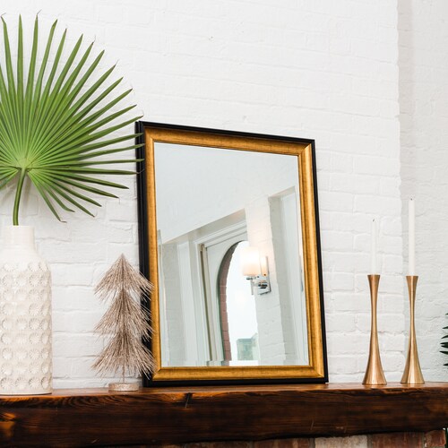 Wall Beveled Mirror Hangs Horizontal & Vertical Antique Etsy