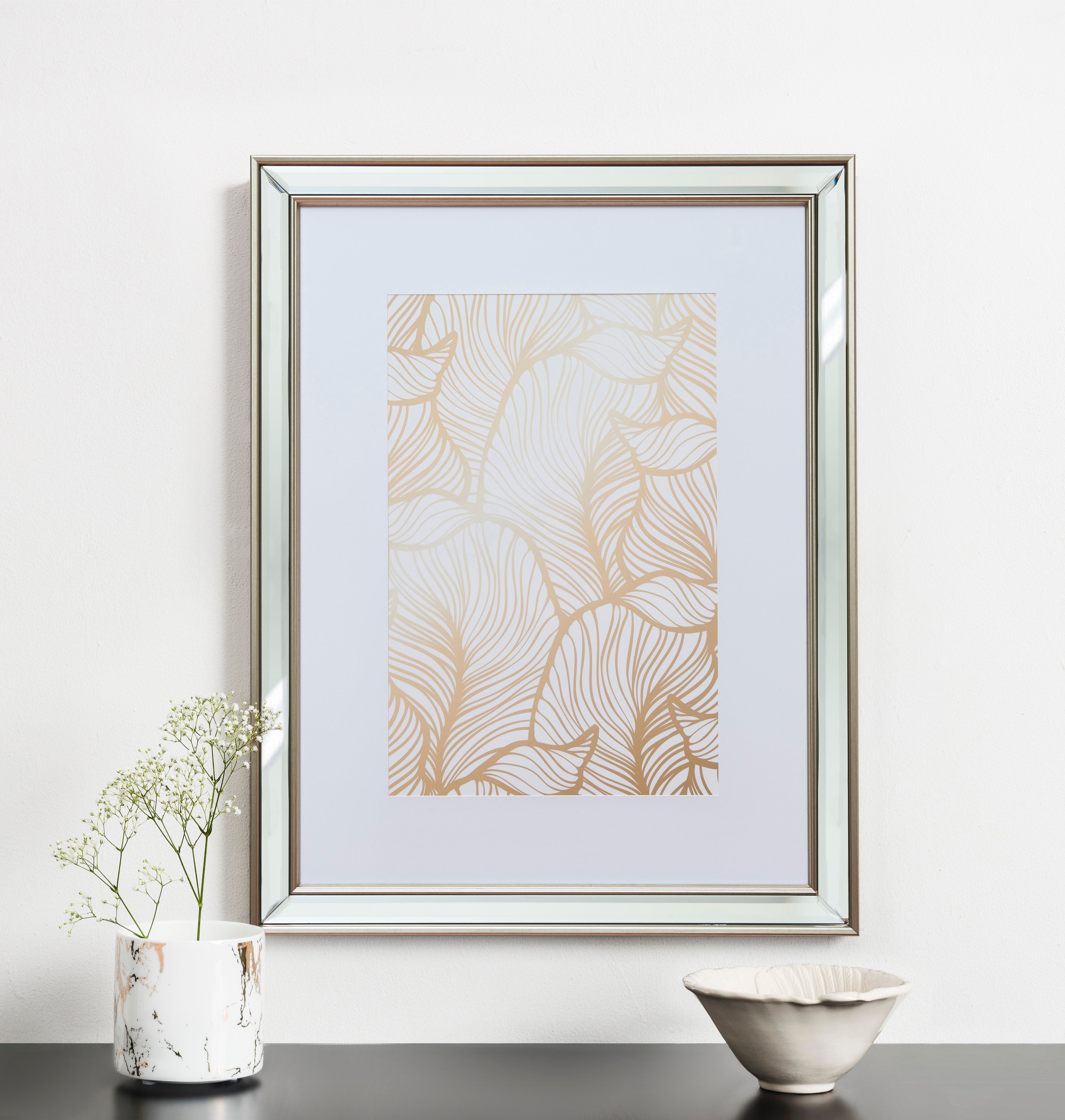 Modern Mirrored Picture Frames Various Sizes Etsy