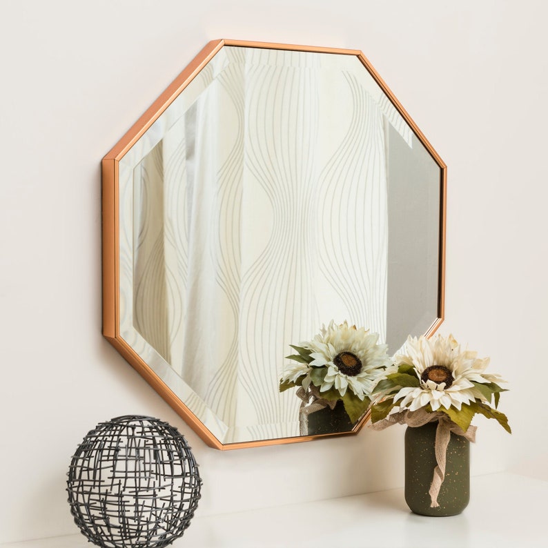 Octagon Wall Mirror for Entryway or Bathroom Decor 25 Etsy