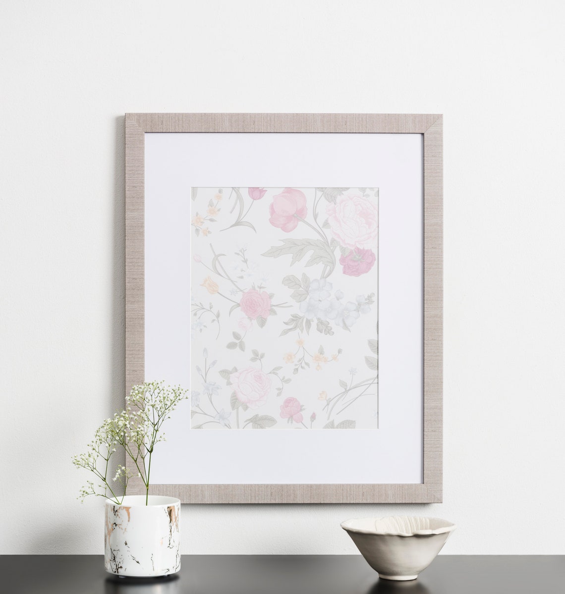 18x24 Picture Frame Modern Gray Matted for 12x18 Poster Etsy