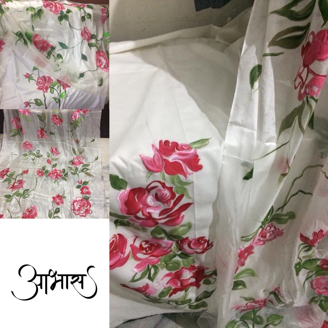 Hand Painted Suit With Dupatta Etsy