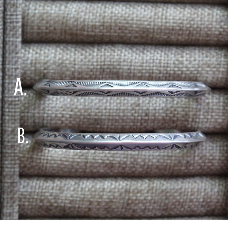 Native American Made Turquoise Stamped Bracelets