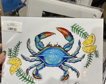 Blue crab print