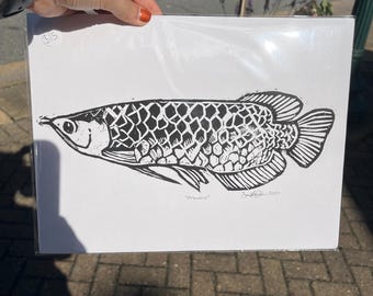 Arowana Block Print