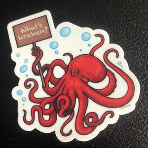 Red octopus sticker