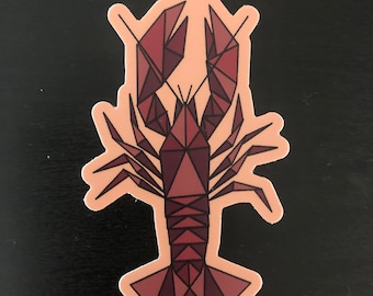 Geometric lobster sticker