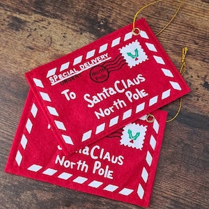 Carta a Papá Noel - Sobre de fieltro - Lista de Navidad