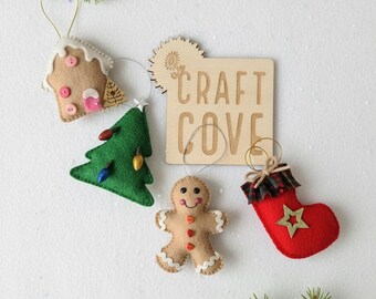 Mini Christmas Decorations - Set of 4