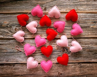 Made in UK Valentine Heart Printed Bunting Party Love Wedding 5 Mtrs
