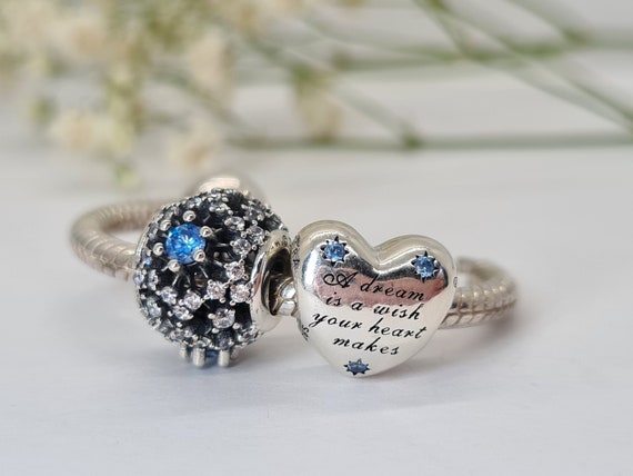 Auténtico Pandora Disney Cenicienta sueño azul y corazón de - Etsy España