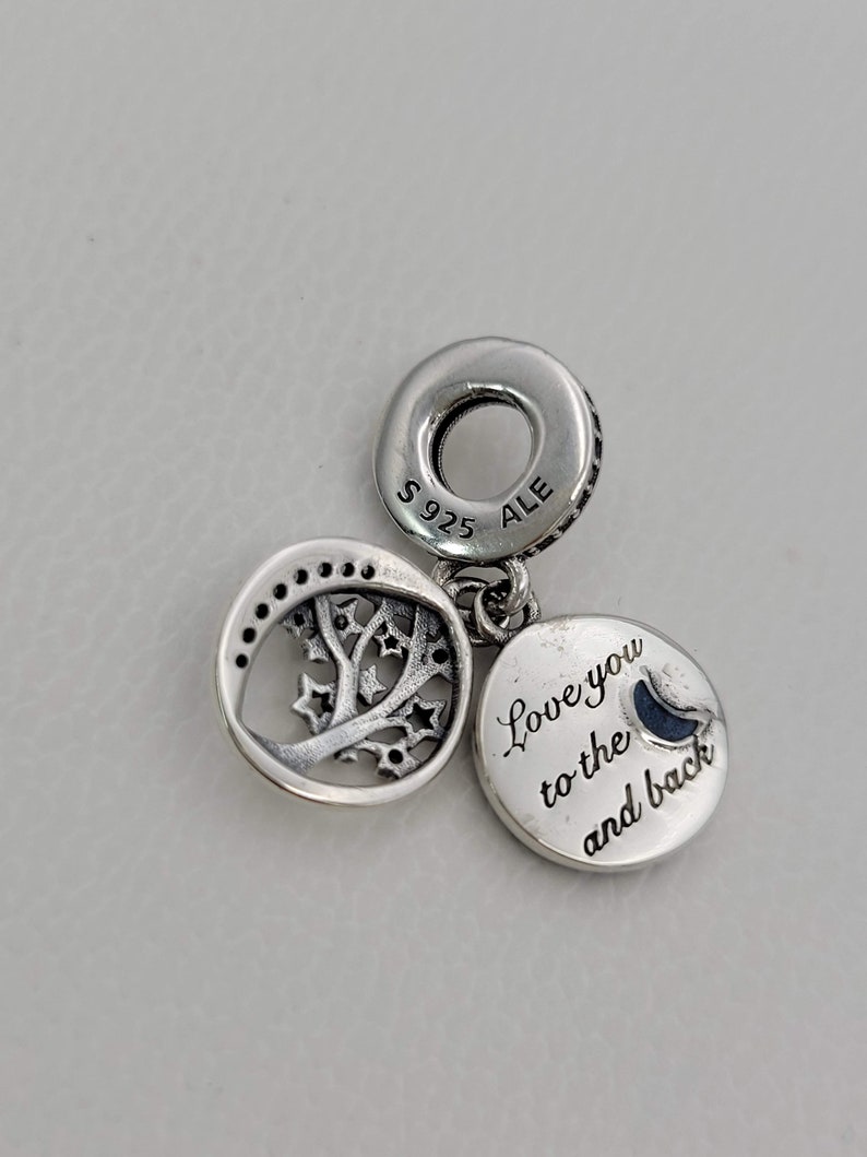 PANDORA Family Tree & Galaxy Moon Stars Dangle 799645C01 Etsy