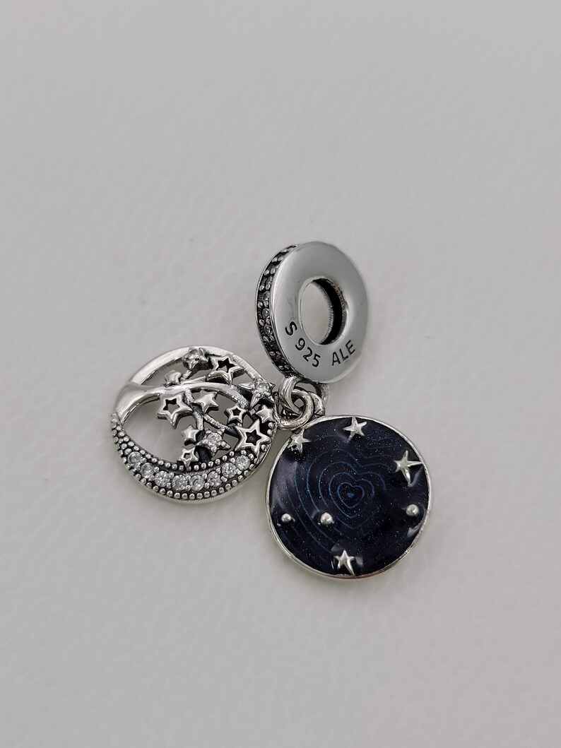PANDORA Family Tree & Galaxy Moon Stars Dangle 799645C01 Etsy