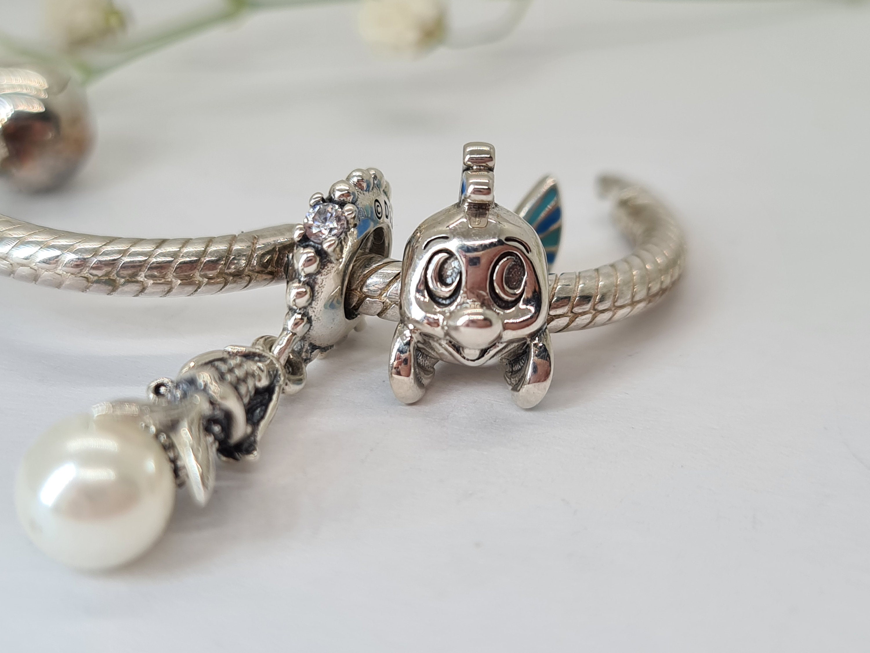 Pandora Ariel Flounder Fish Charm & Luminous Shell Mermaid Etsy UK