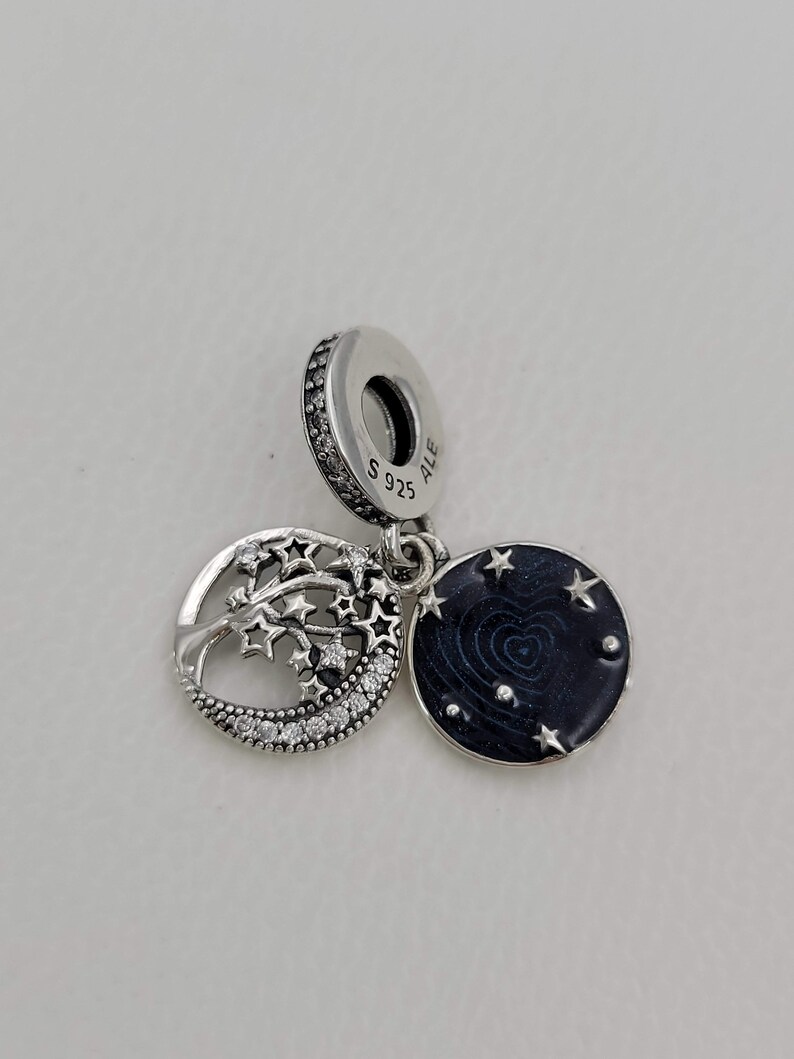 PANDORA Family Tree & Galaxy Moon Stars Dangle 799645C01 Etsy