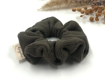 Scrunchie / scrunchie fine knit / hair tie made of fabric / scrunchie khaki