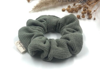 Scrunchie / scrunchie fine knit / hair tie made of fabric / scrunchie green