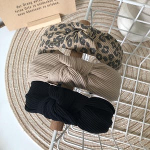 Haarreif / Haarreif Knoten / Knotenhaarreif / Knotenhaarreif beige / Knotenhaarreif leo /Knotenhaarreif schwarz / Haarreif Ripjersey