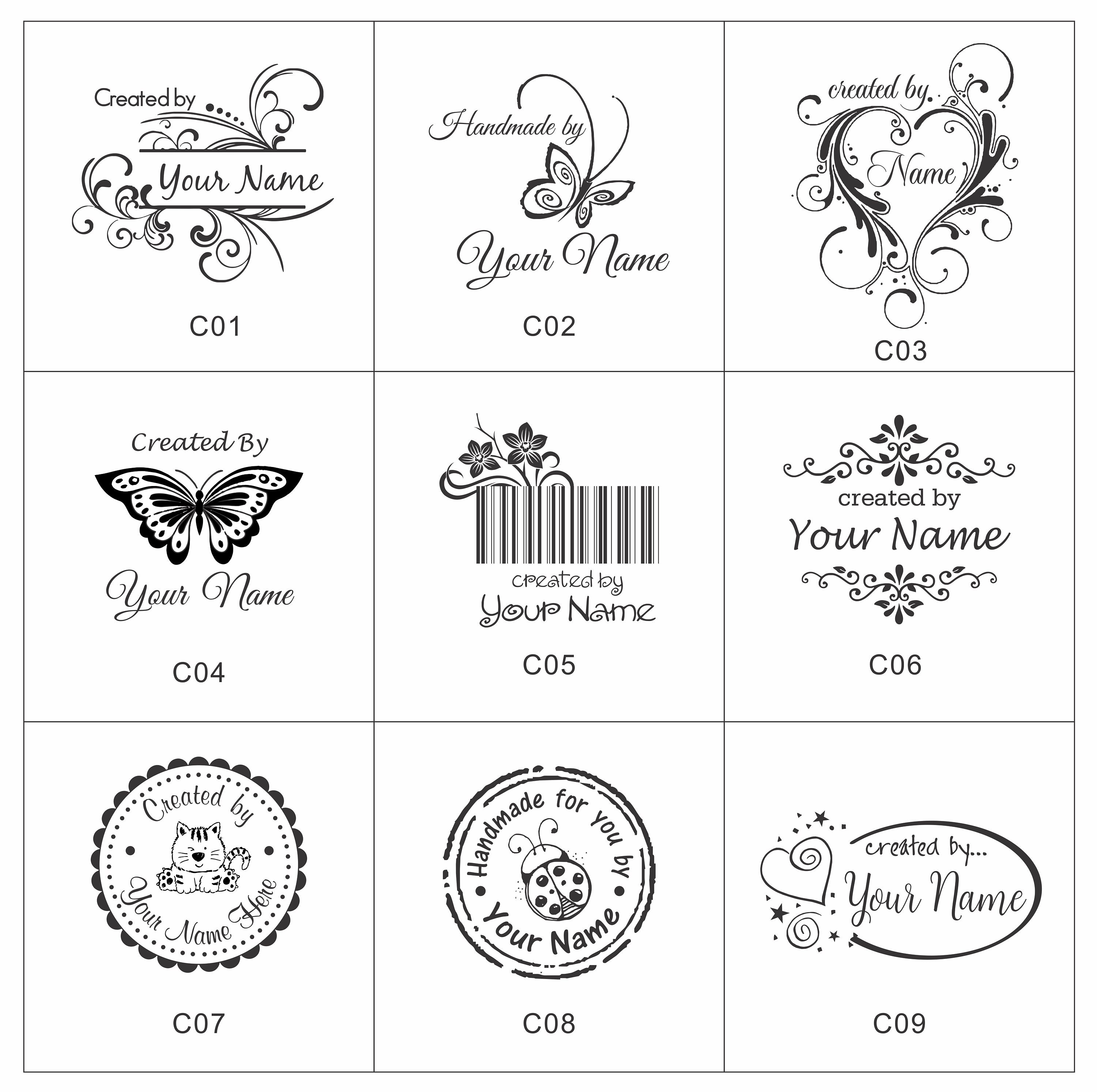 Custom Rubber Stamp - Logo Stamp - Business Branding - Return Address -  Wedding - Business Card - Personalized text or image - Self Inking