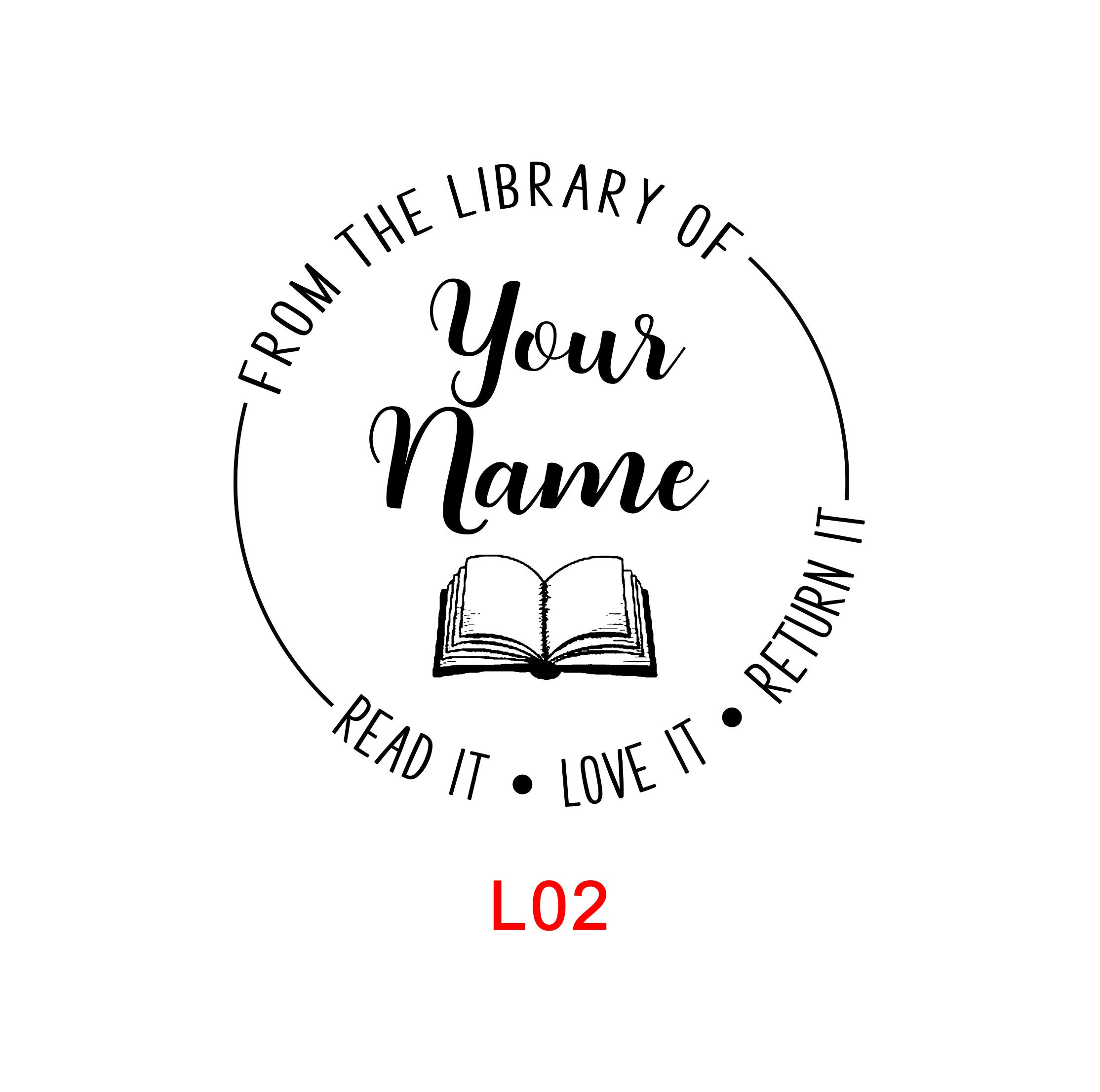 Stamp for Library - Etsy