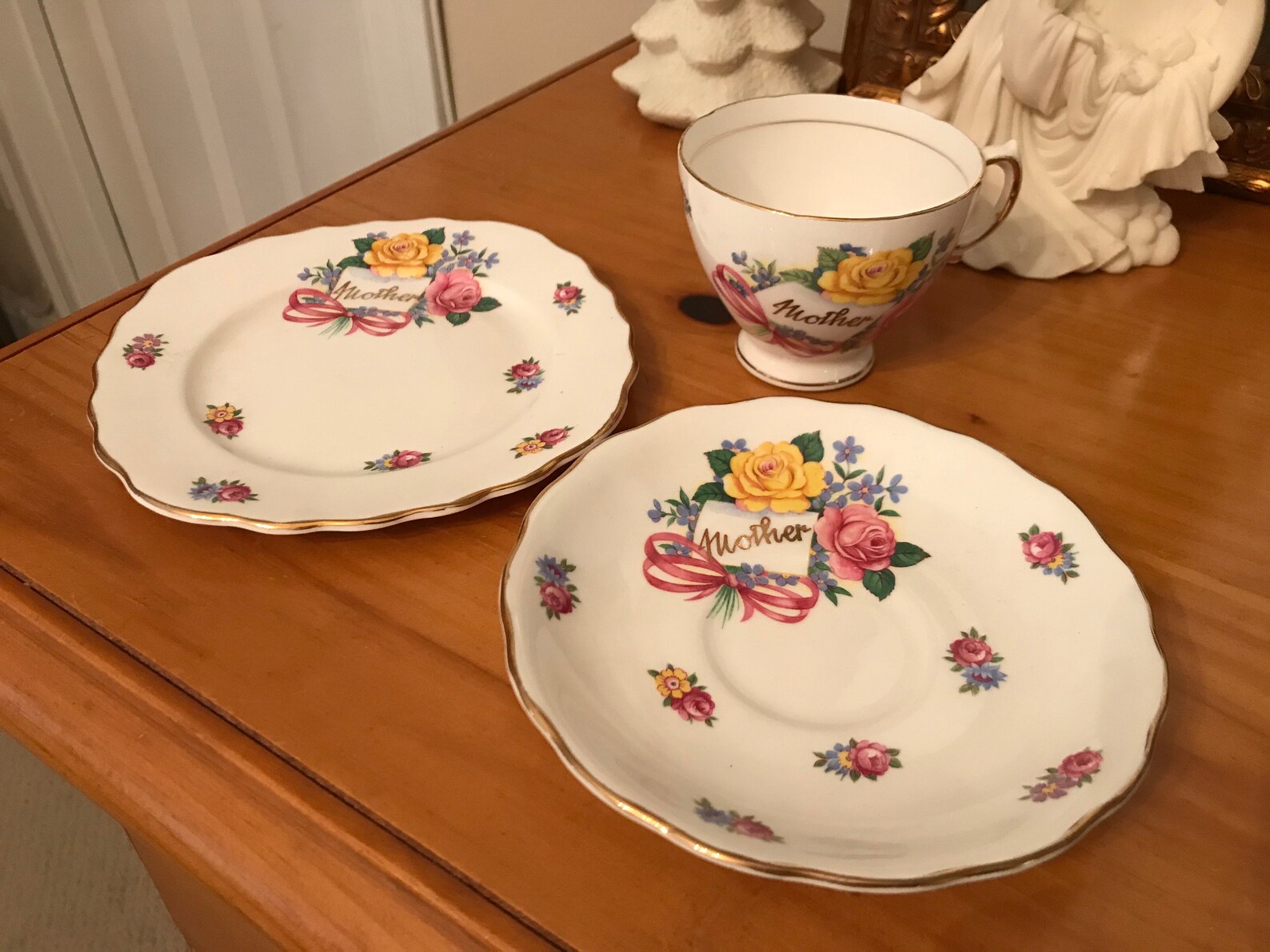 Vintage Royal Vale Bone China Floral set de té de 3 piezas Etsy