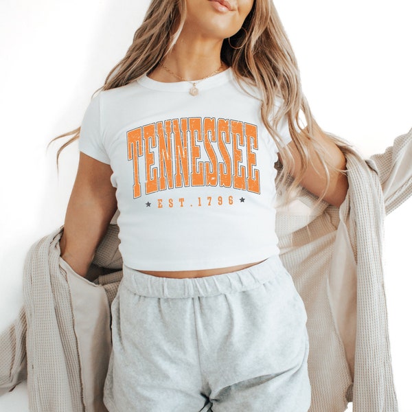 Tennessee Baby Tee | Y2K Baby Tee | Womens Crop Top | SEC Football | UT Shirt | Gift For College Student | TN Football