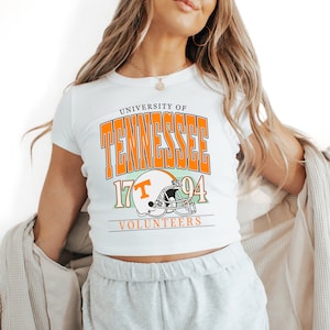 Tennessee Crop Top | Y2K Baby Tee | Womens Crop Top | Tennessee Baby Tee | SEC Football | College Student Gift |Tennessee Football