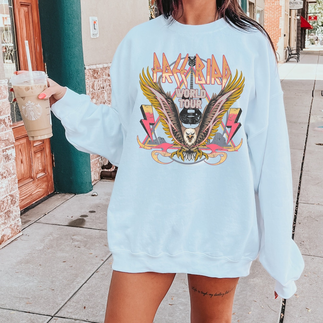 Retro Rock Band Sweatshirt Rock and Roll Distressed Sweatshirt Country