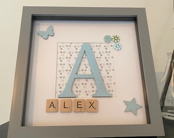 Gepersonaliseerd babycadeau - Eerste frame - Decor van de kinderkamer - doosframe