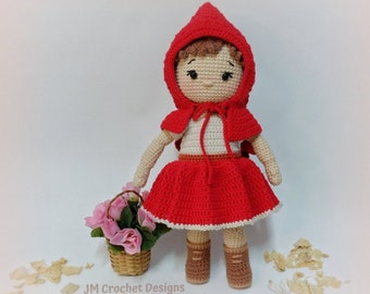 Little Red Riding Hood Pattern / JM Crochet Designs / Amigurumi Pattern / PDF Pattern / Crochet / Knitting / Pattern